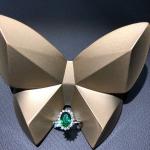 Blue and green Diamond rings